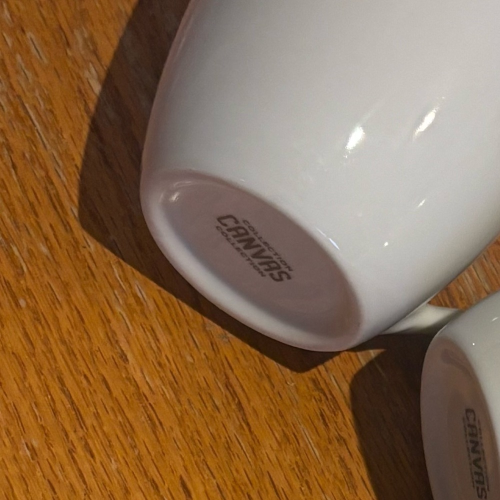 White Canvas Collection Ceramic Mug Set of Four Minimalist Style Coffee Mugs - Picture 3 of 8